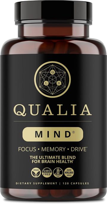 Qualia Mind | Nootropic Brain Supplement for Memory, Focus & Energy 120cap