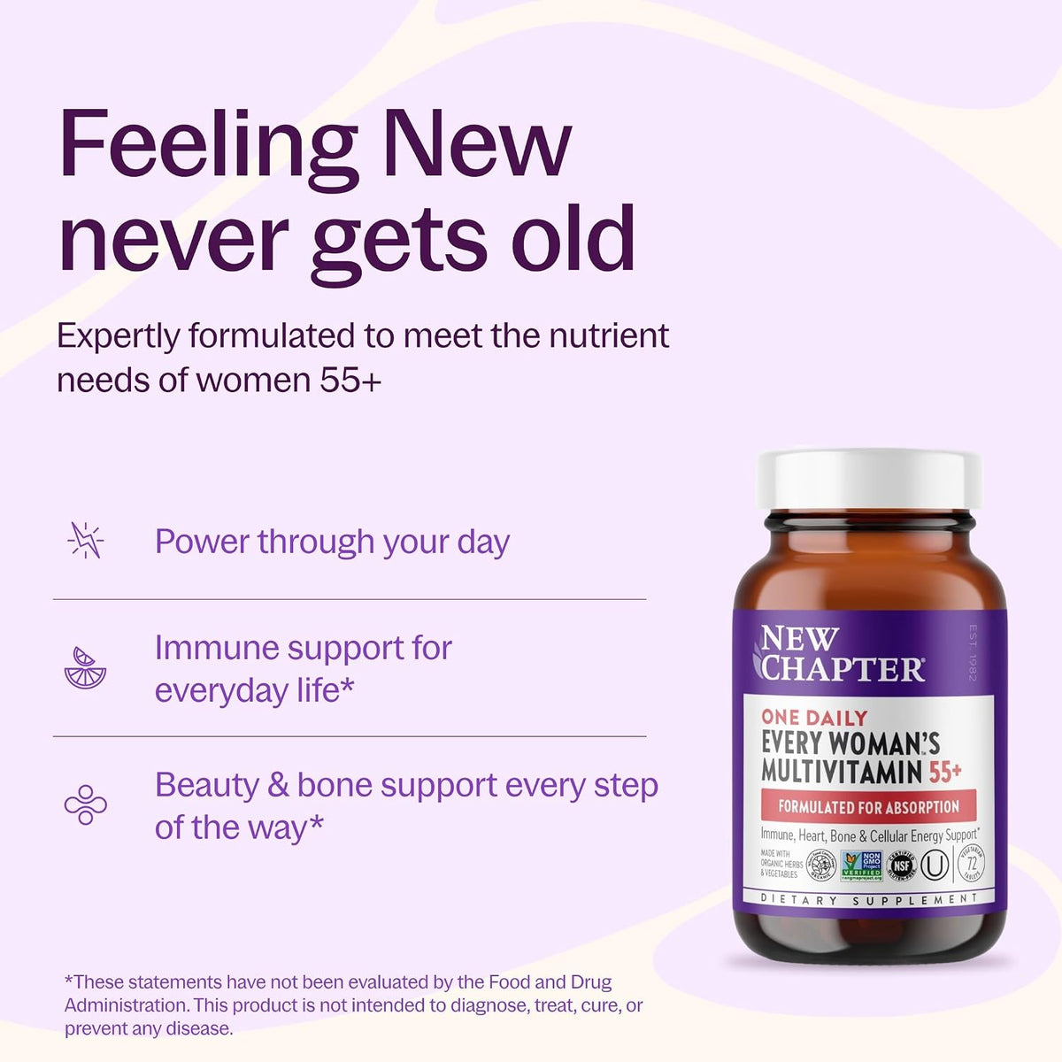 New Chapter Every Woman's One Daily 55+ Multivitamin, 72 Tablets