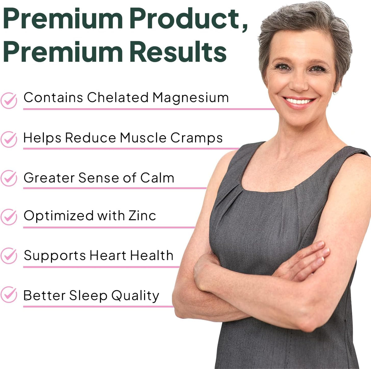 Organics Ocean Pure Magnesium Glycinate Supplement with Zinc, 90 Capsules