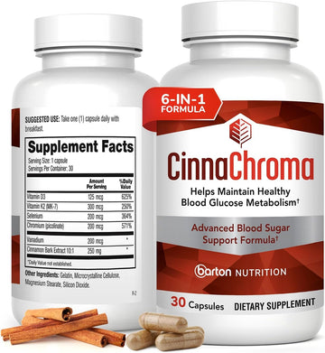 CinnaChroma Capsules, Cinnamon Supplements with 10:1 Extract,1 Month Supply