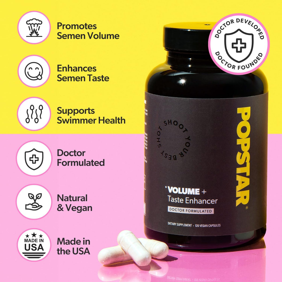 POPSTAR Labs Semen Volume Booster, 240 Capsules