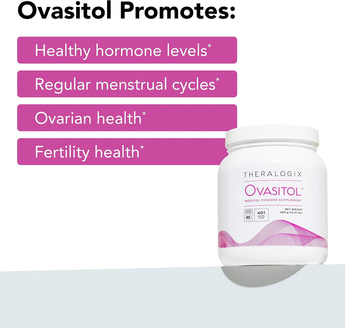 Theralogix Ovasitol Canister – Fertility & Hormone Health, NSF Certified