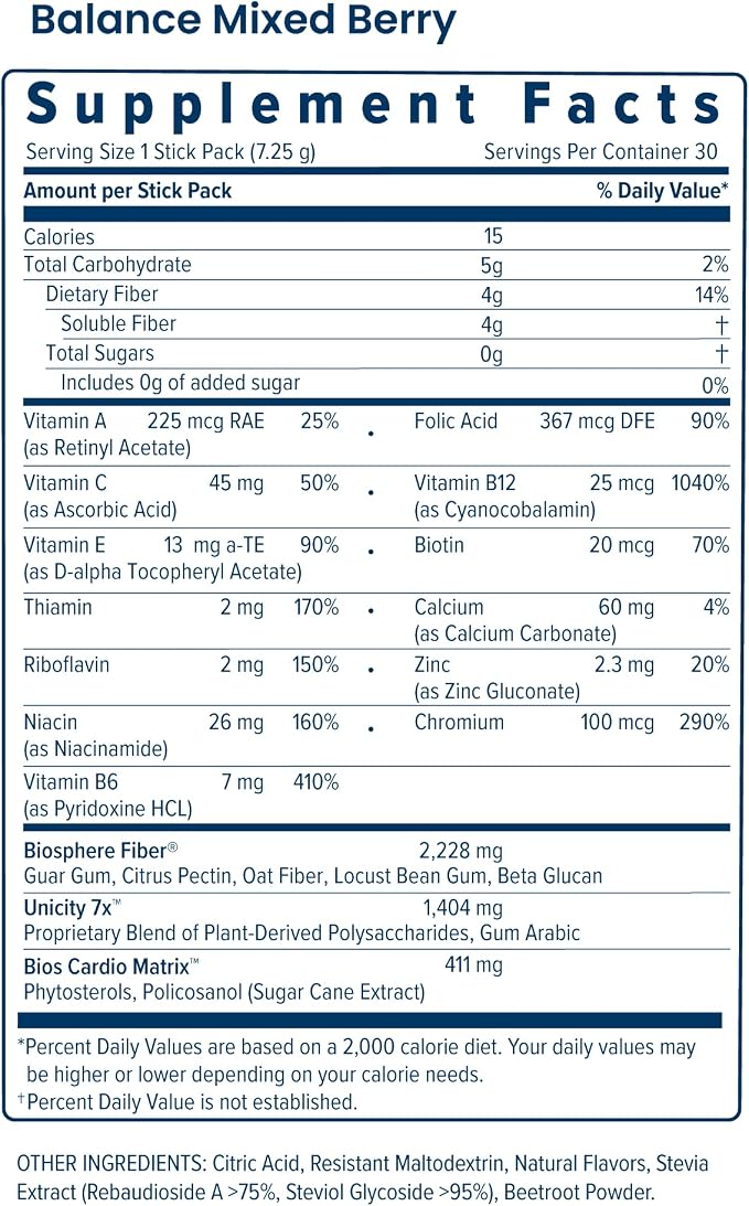 Unicity Balance Mixed Berry Stick Packs (30 Count)