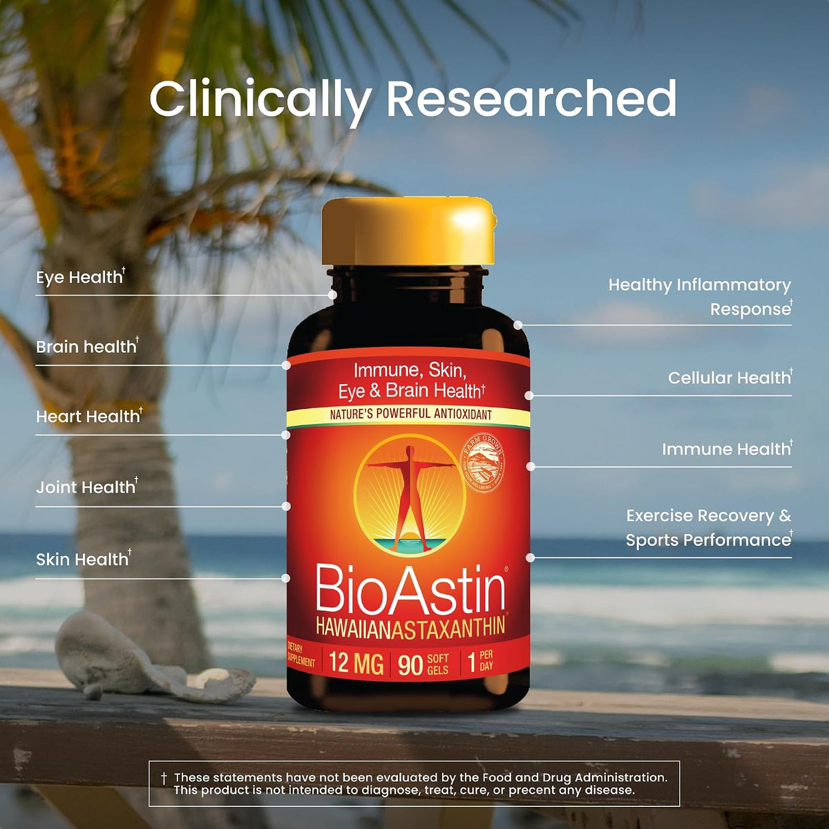 Nutrex Hawaii BioAstin Hawaiian Astaxanthin High Potency, 12mg, 120 Softgels