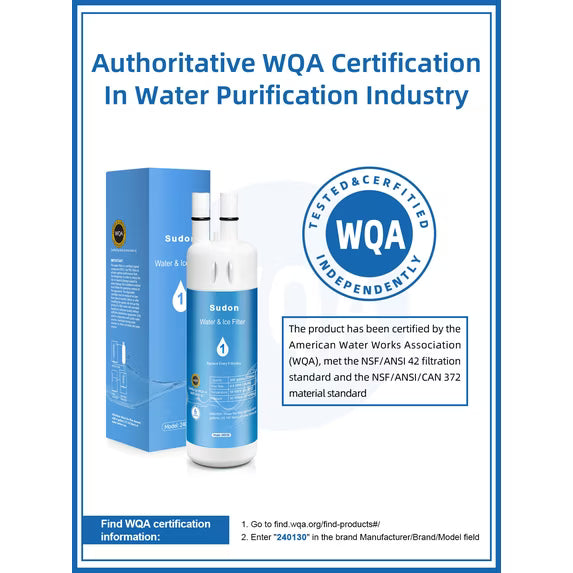 Sudon EDR1RXD1 Water Filter 1 Compatible with Whirlpool Refrigerator Everydrop 1 W10295370A W10295370 WHR1RXD1 Replacement for Kenmore 46-9081 46-9930 P5WB2L P8RFWB2L P8WB2L P4RFWB Ice Filters 3-Pack