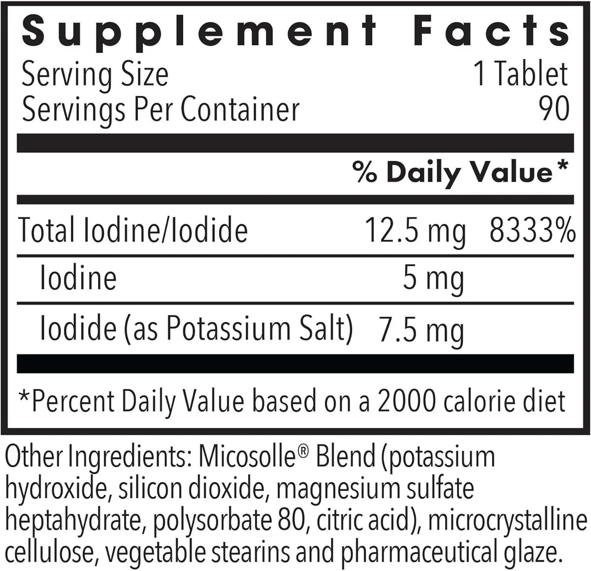Iodoral 12.5 Mg Supplement - Iodine Supplement, Thyroid Support for Women and Me 180 cap