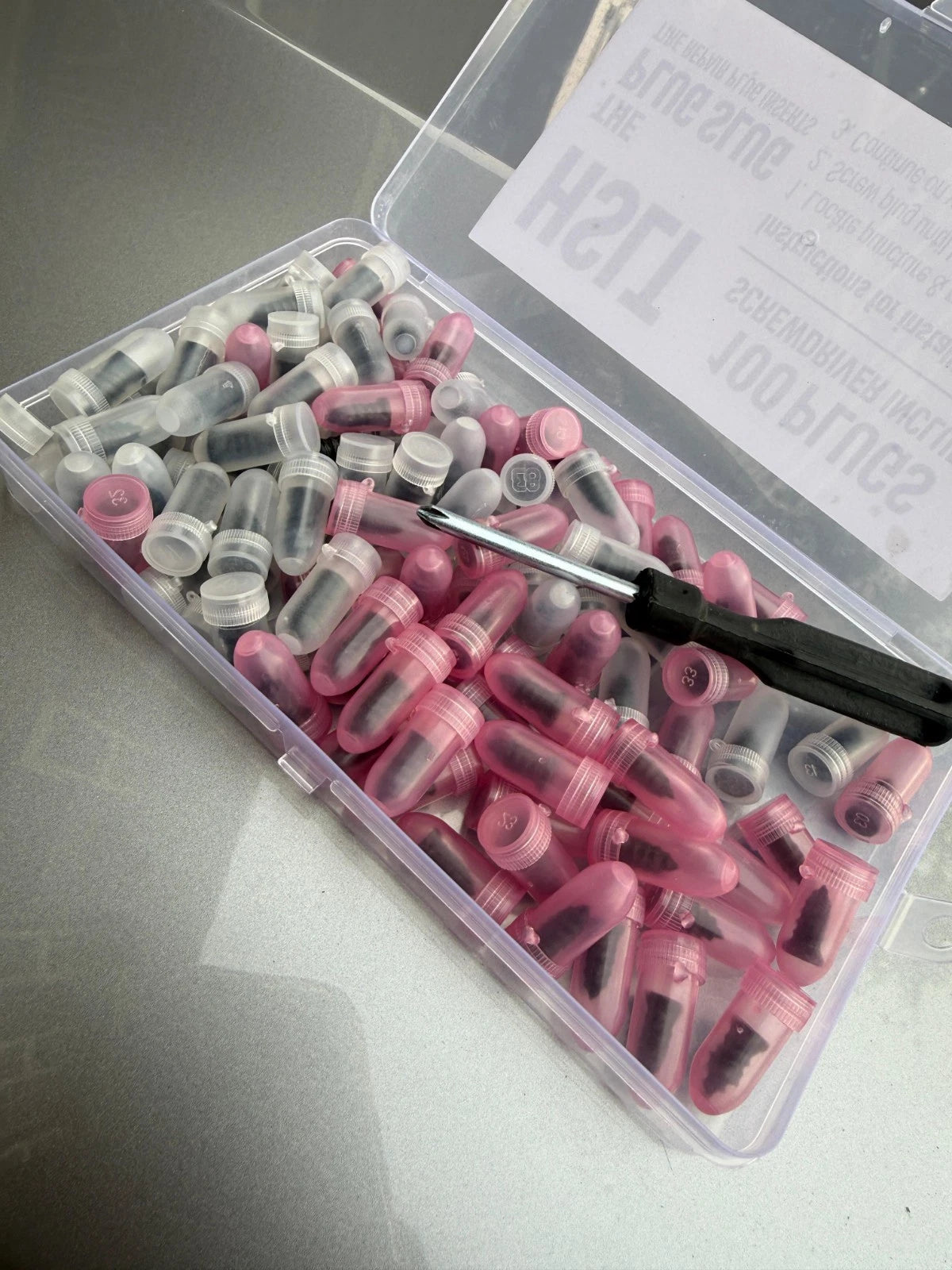 100Pcs Tire Repair Rubber Nails Tyre Puncture Repair Screws Kit with Screwdriver