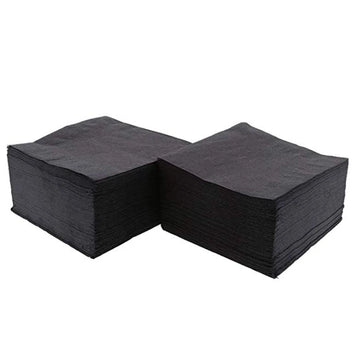 Black Beverage Napkins, 2-Ply Disposable Paper Napkins-Bar, Cocktail, Wedding