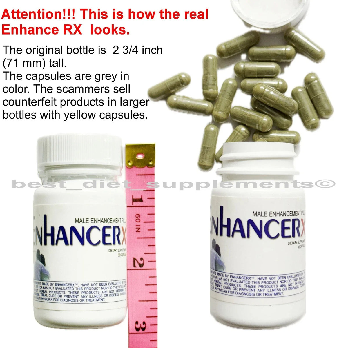 ENHANCERX ENHANCE RX MALE ENHANCEMENT PILLS SUPPLEMENT 30 CAPS