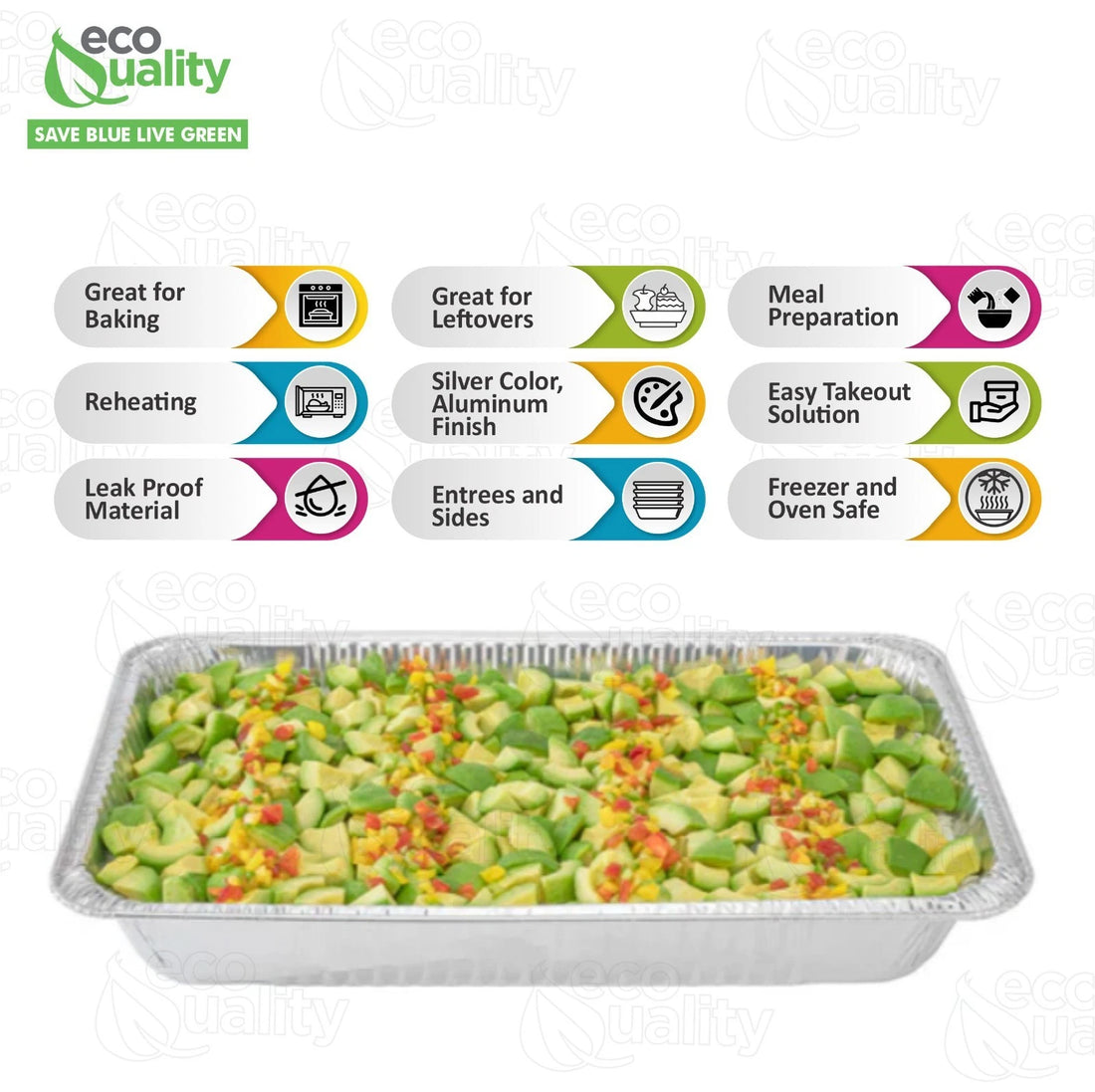 Disposable 21" x 13" Full Size Deep Aluminum Roasting Pans with Lids Foil 50pc