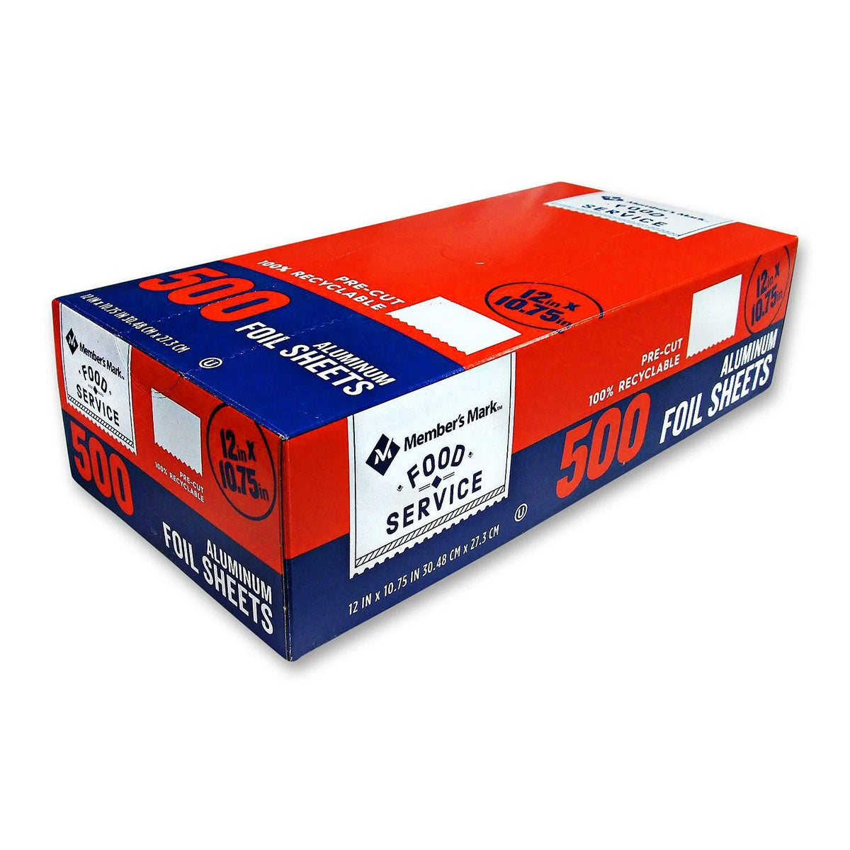 (500 SHEETS) 12" x 10 3/4" POP UP ALUMINUM FOIL SHEETS BAKED POTATOES/USA MADE