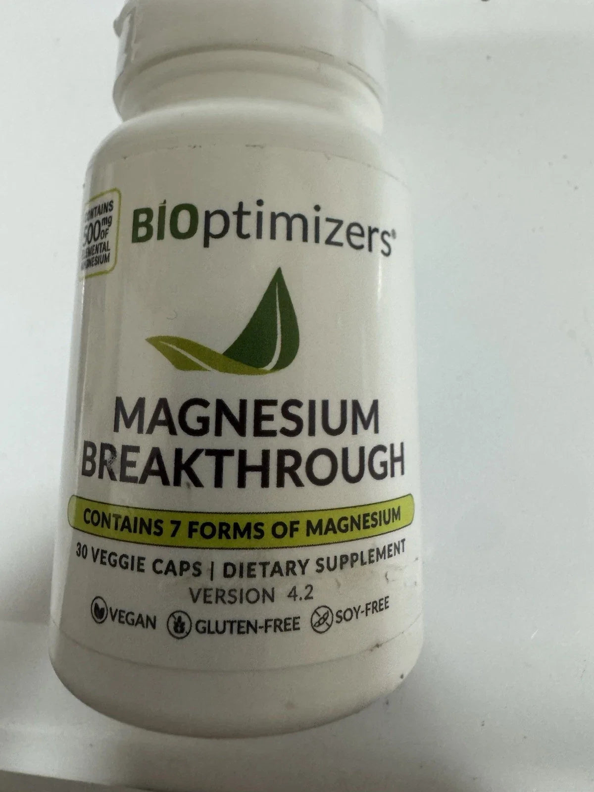 BIOptimizers Magnesium Breakthrough Supplement with 500mg - Version 4.2 60 Caps