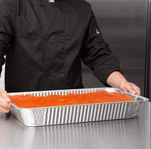 Full Size Deep Aluminum Pans with Full Size Lids 100counts