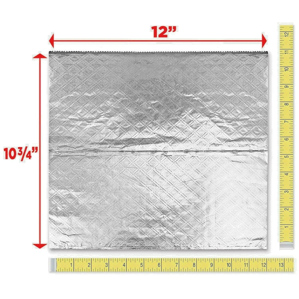 (500 SHEETS) 12" x 10 3/4" POP UP ALUMINUM FOIL SHEETS BAKED POTATOES/USA MADE