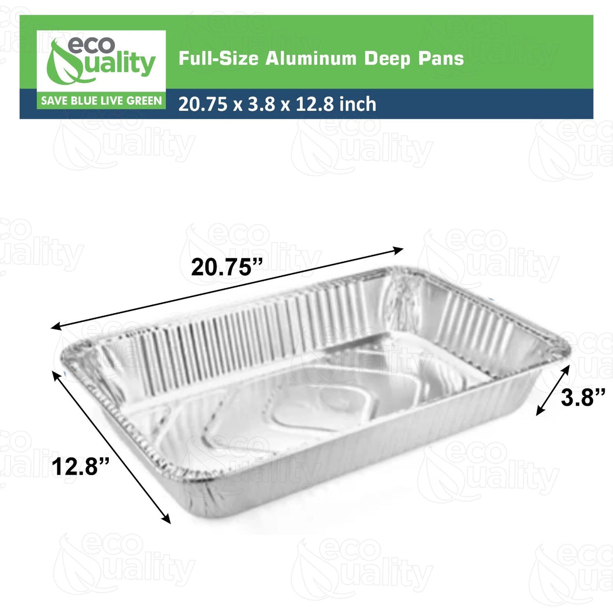 Disposable 21" x 13" Full Size Deep Aluminum Roasting Pans with Lids Foil 50pc