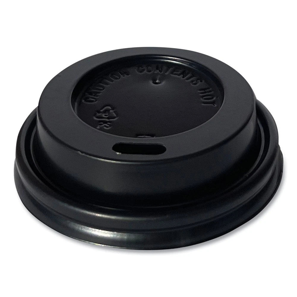 Boardwalk HOTBL4 Plastic Hot Cup Lids Fits 4 oz. Cup - Black (1000/CT) New