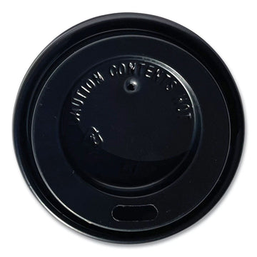 Boardwalk HOTBL4 Plastic Hot Cup Lids Fits 4 oz. Cup - Black (1000/CT) New